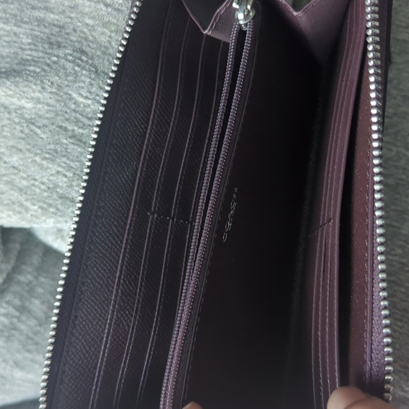 Coach wallet Leather  color purple - Picture 3 of 4